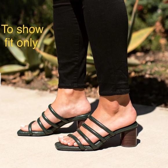 Yellow Box Womens Caspia-Black Heeled Strappy Sandals Size 9.5 - Picture 4 of 5